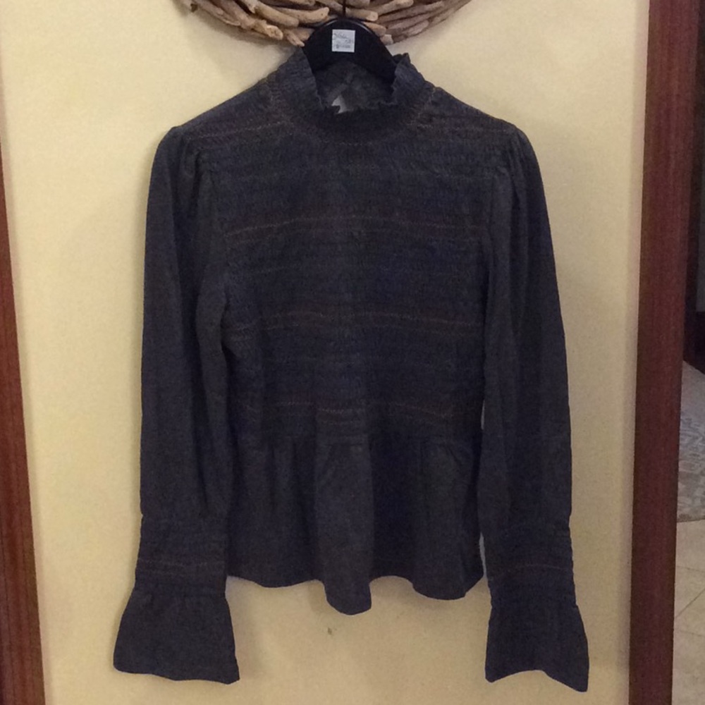 Rocks & Indigo Long sleeve Mock Turtleneck Top